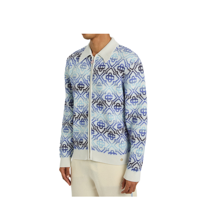 Space Dye Zip Sweater