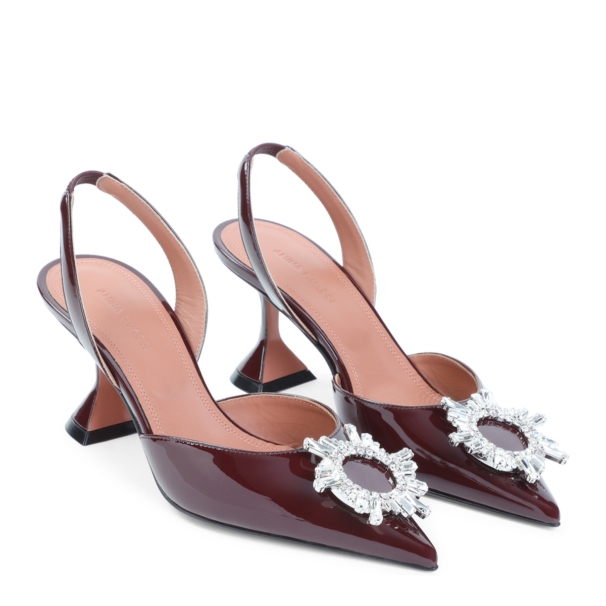 MAYFEYR - Amina Muaddi - Begum Sling 70 Patent Pumps - 18S366573BEGMERLOT