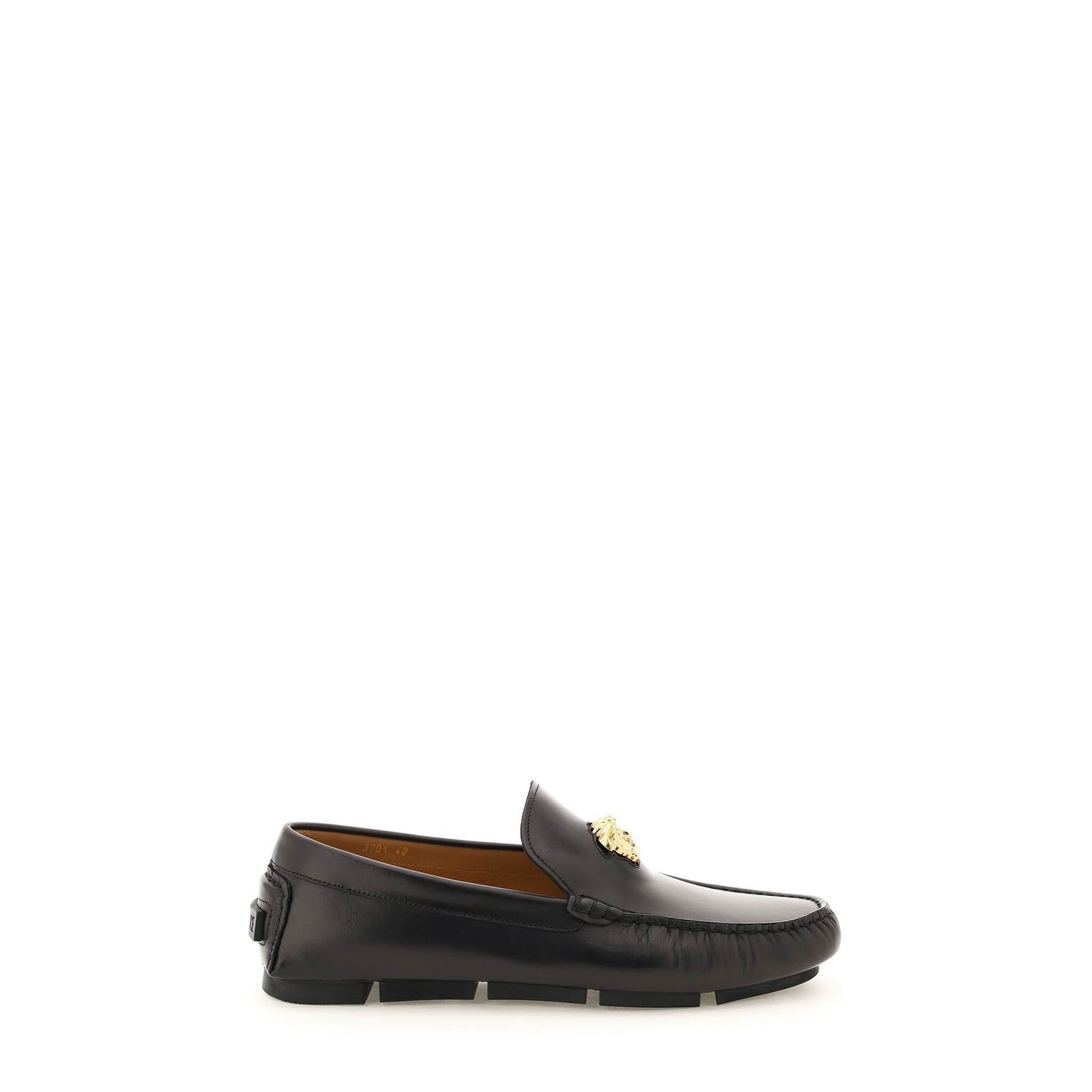 Versace la medusa leather loafers