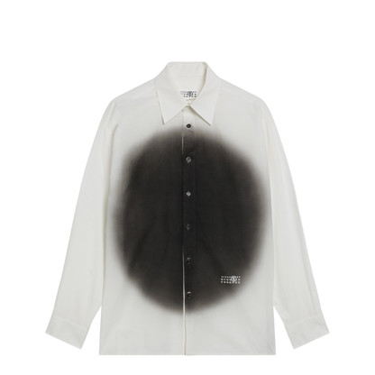 White Shirt with Spray Print