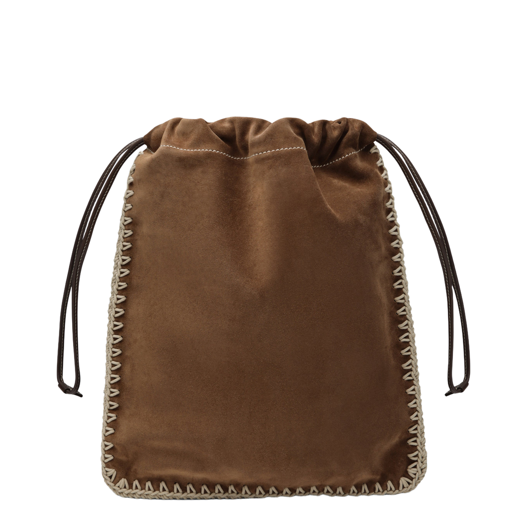 MAYFEYR - Prada - Wish Pouch In Cacao Suede Leather - 1NK0632FP1F0324