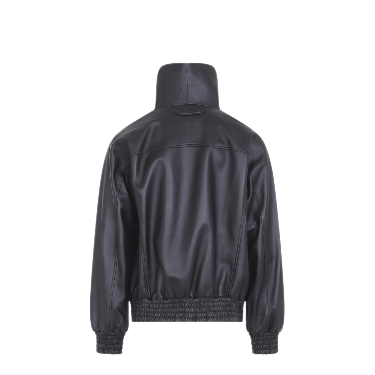 High Neck Leather Jacket