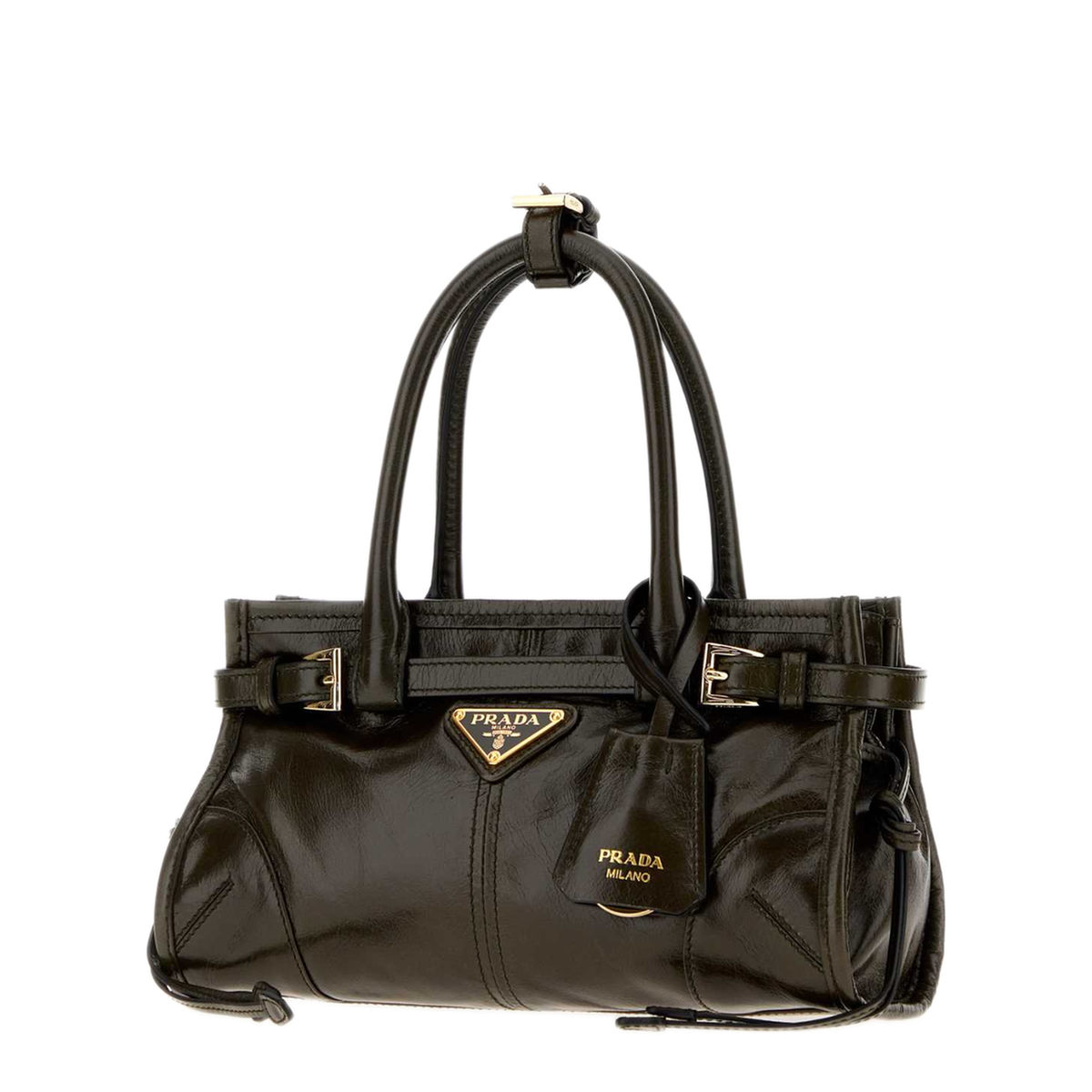 MAYFEYR - Prada - Olive Green Leather Mini Handbag - 1BA486VOOM2CYRF05VJ