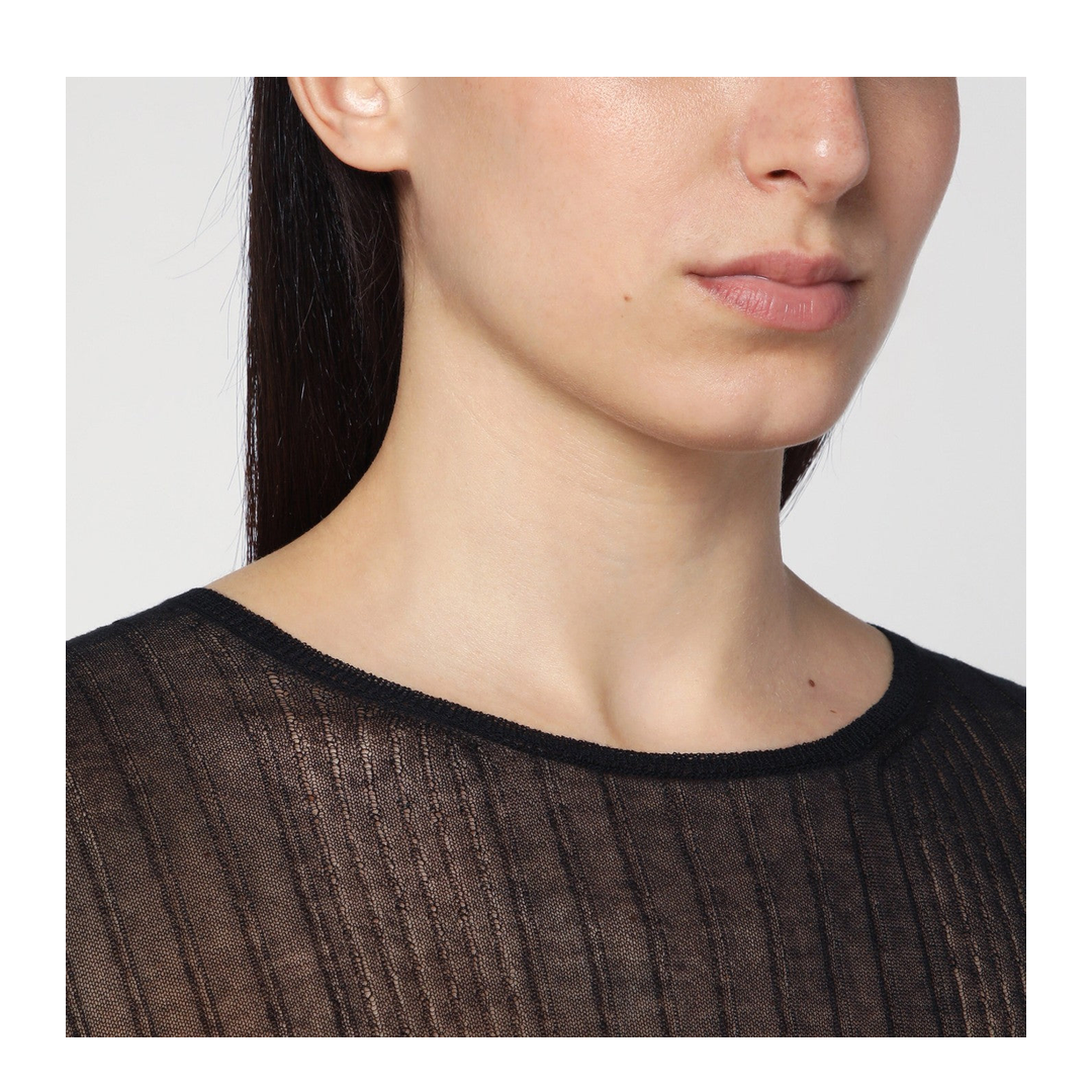 MAYFEYR - Roberto Collina - Semi Transparent Black Sweater - B05001B0509