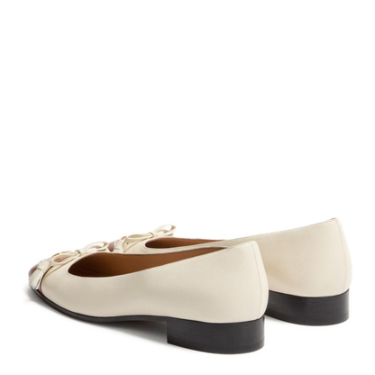 Off-White Brown Leather Toe Cap Tassel Detailing Gold-Tone Logo Accent Low Block Heel