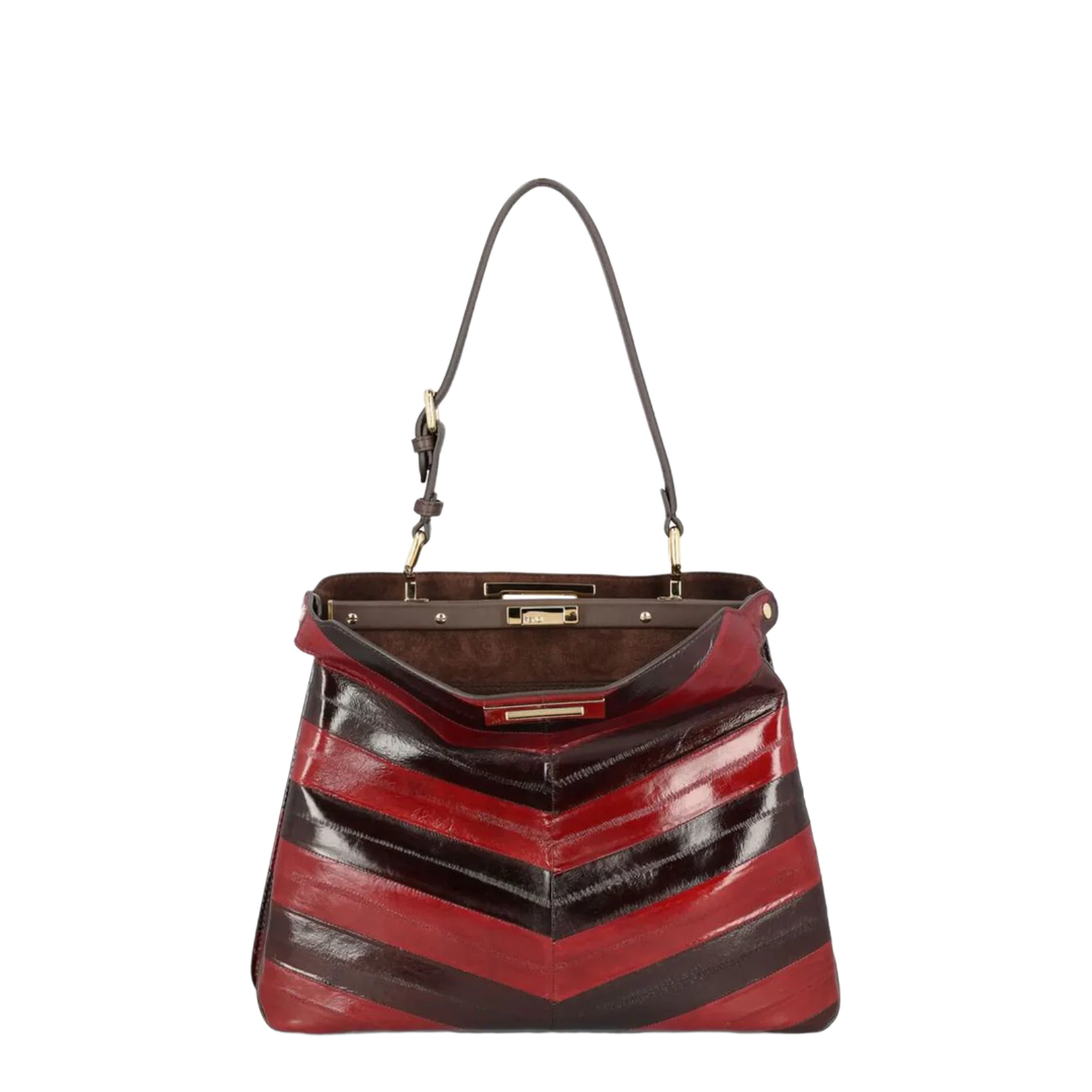 Peekaboo Soft Medium Two-Tone Inlaid Hagfish Leather Bag