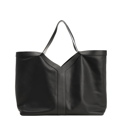 Y Maxi Tote in Grained Leather