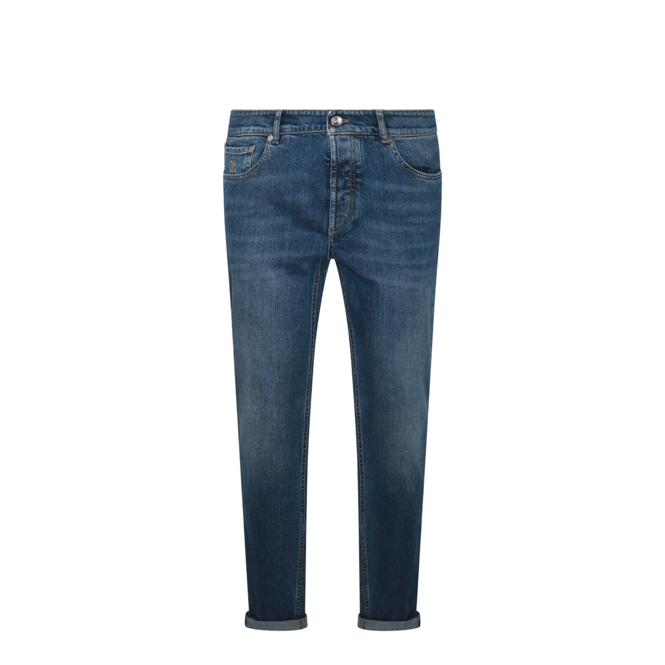 Logo Embroidery Stretch Jeans