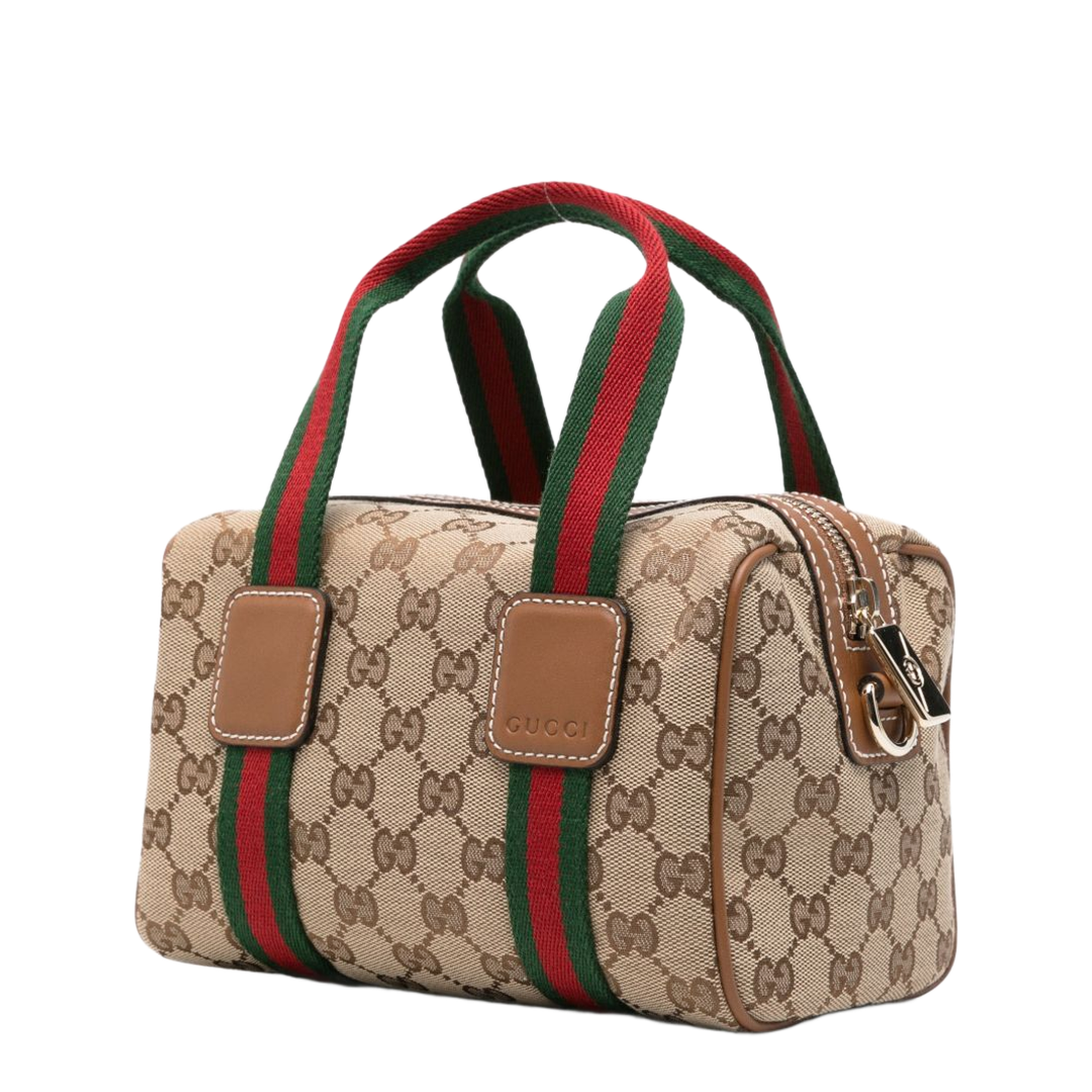 GG Supreme Mini Canvas Top Handle Bag - Beige
