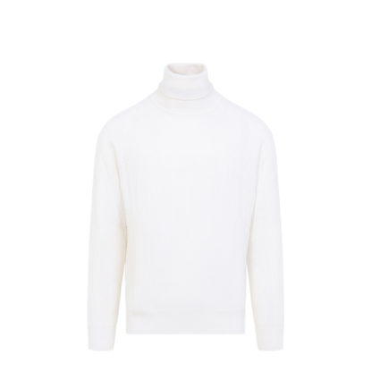 MAYFEYR - CANALI - White Cashmere Turtleneck - C1249MK02559001