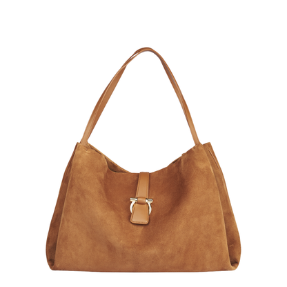 Medium Leather Shoulder Bag Suede Finish