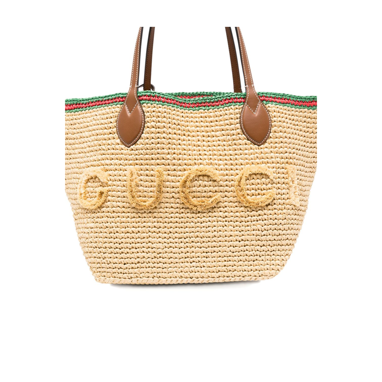 Woven Medium Tote Bag in Natural Straw-Effect