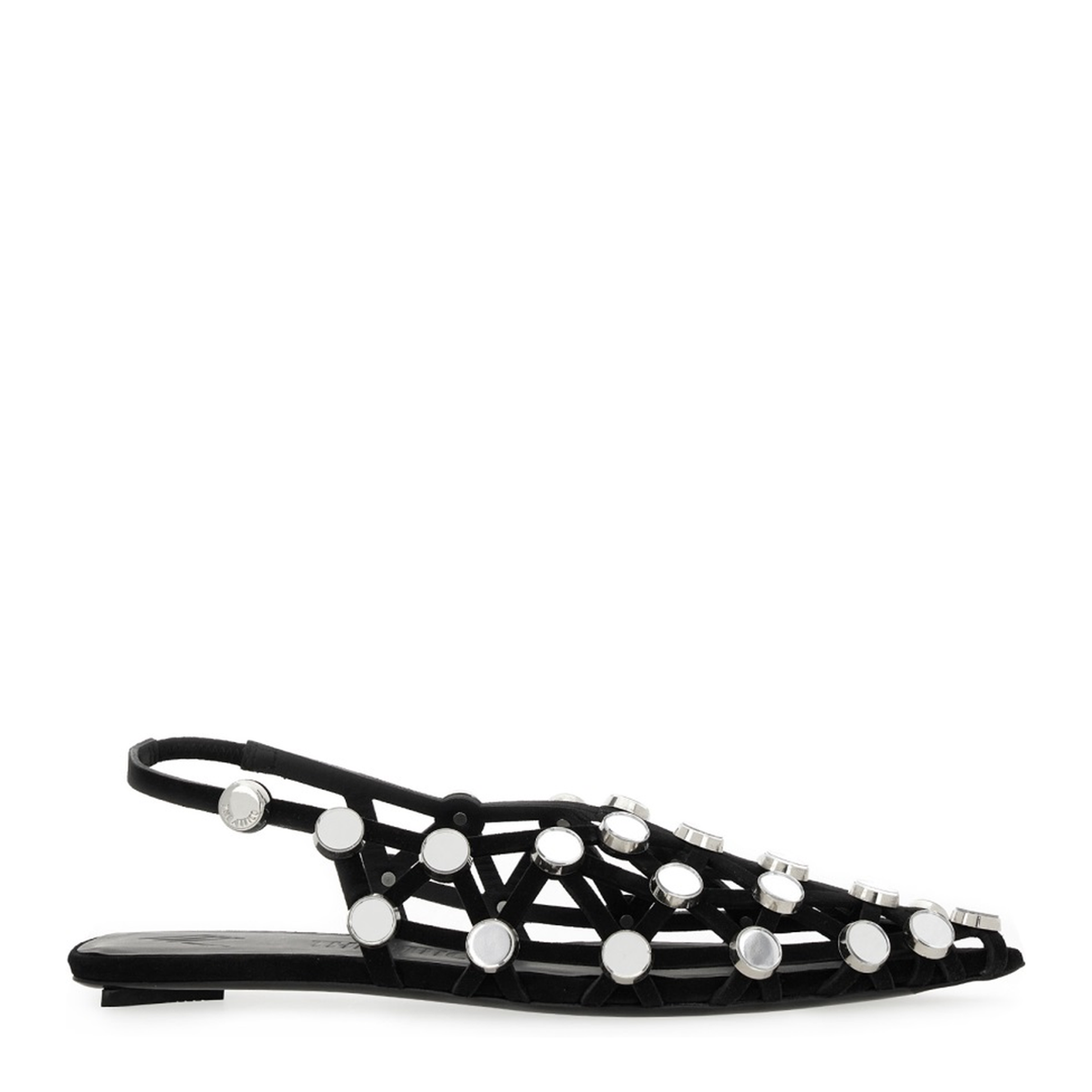 Black Grid Ballet Flats