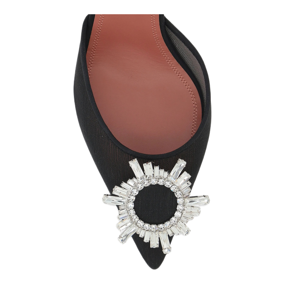 MAYFEYR - Amina Muaddi - With Heel - BEGUMMESHSLING70BLACK