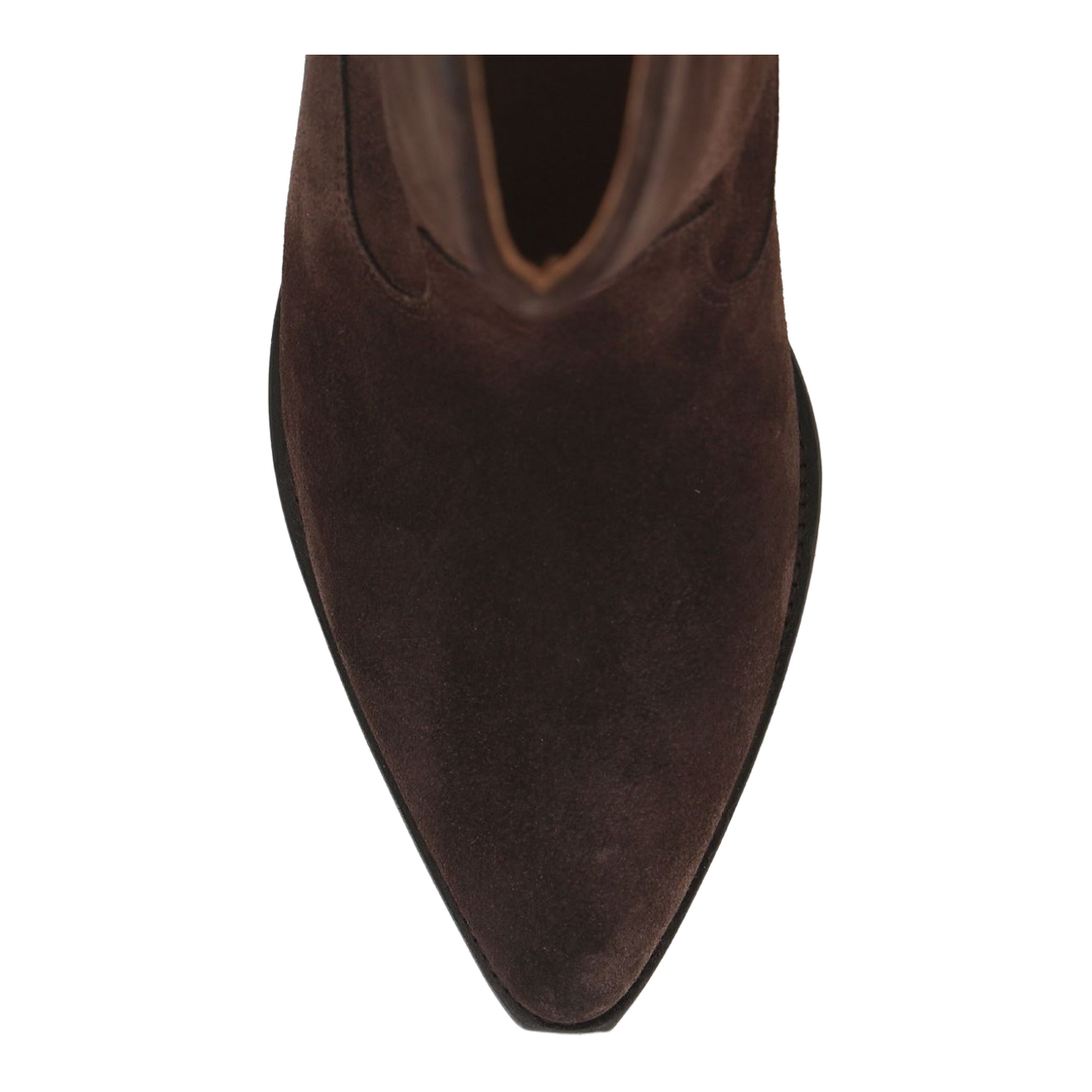 Pointed Toe Dark Brown Wooden Heel