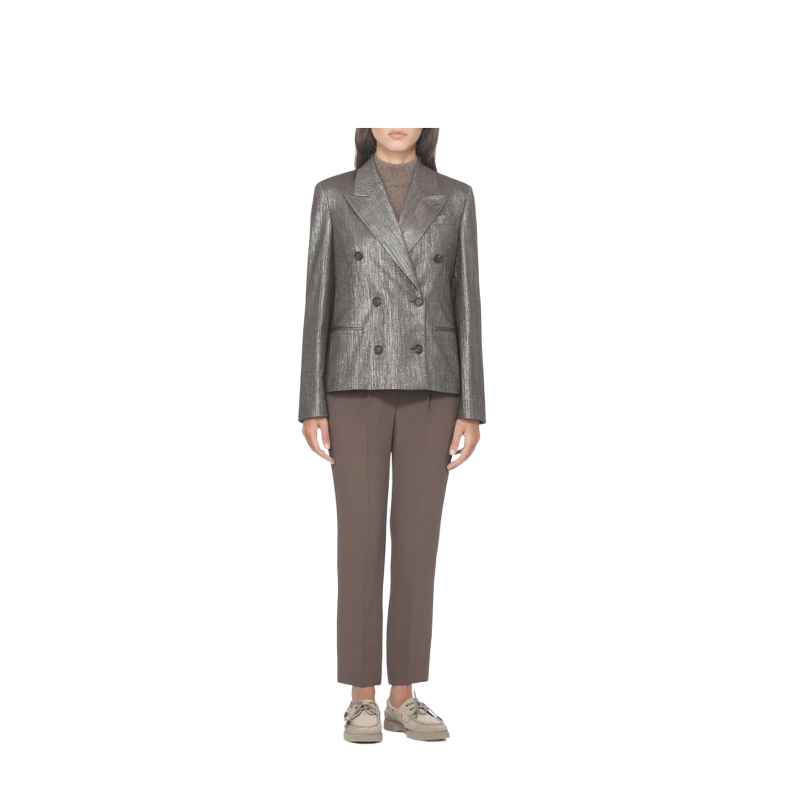 Lurex Blazer - Brown