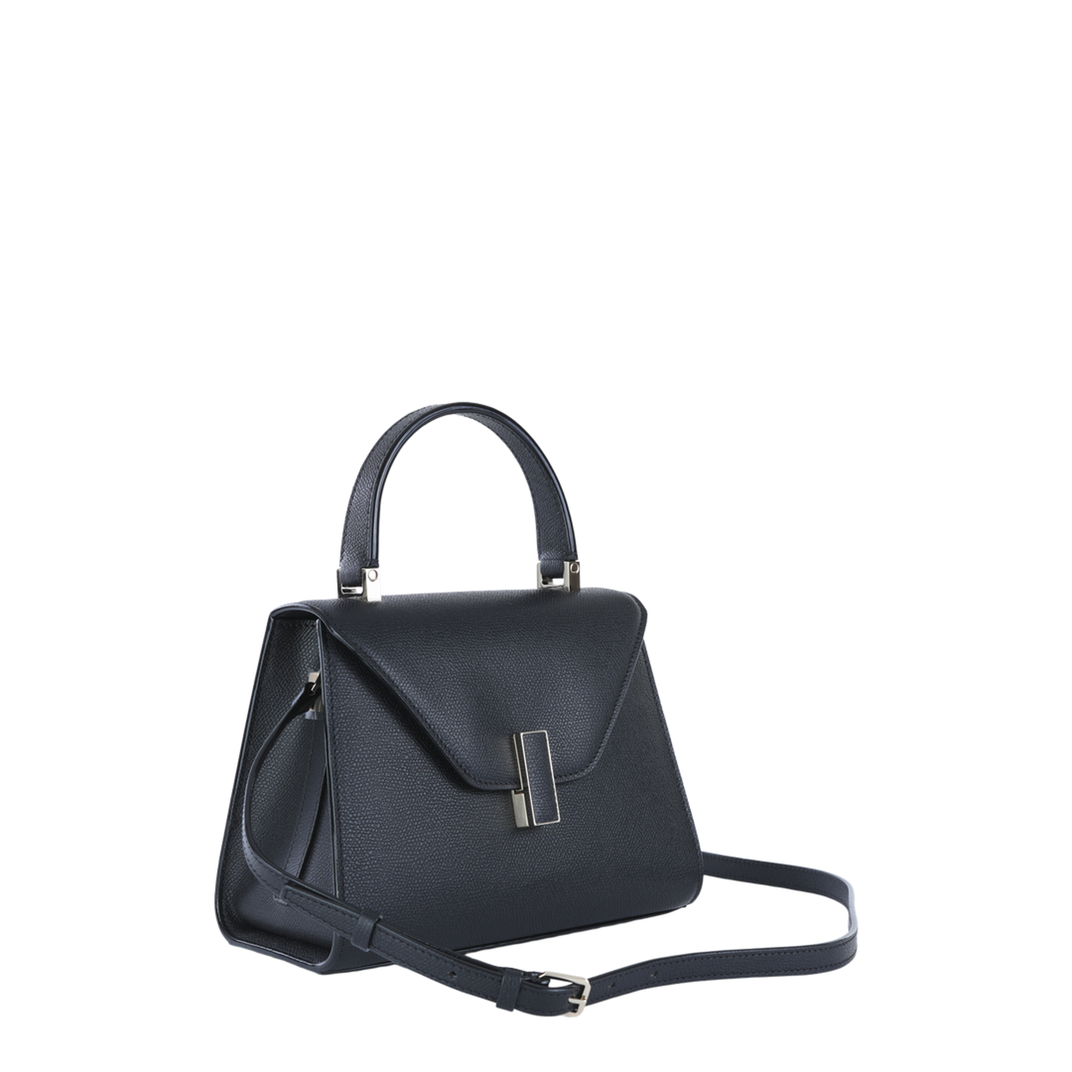 Iside Mini Millepunte Calf Leather Top Handle Bag - Black