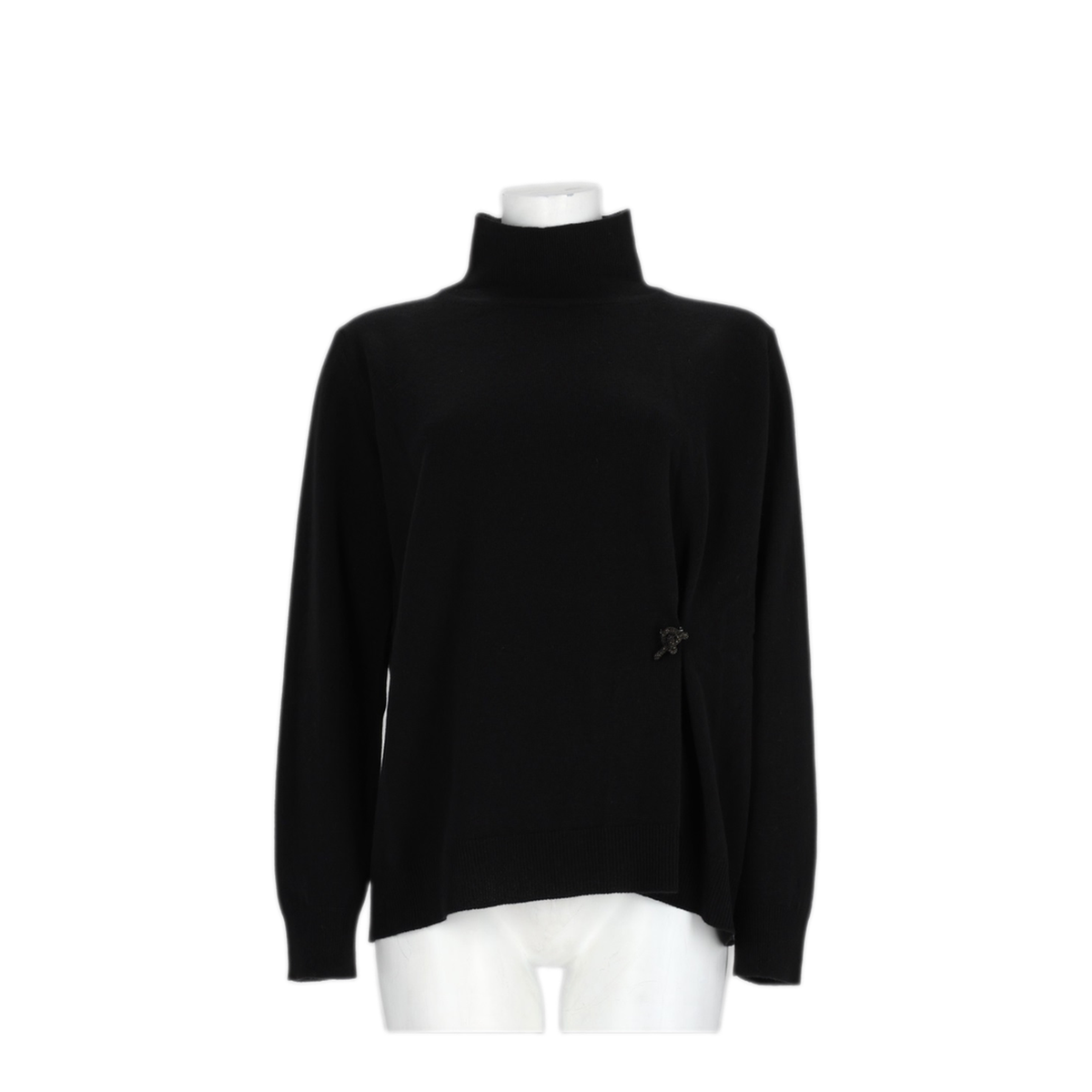MAYFEYR - Fabiana Filippi - Black Virgin Wool Silk Cashmere Sweater - MAD226F423M281825
