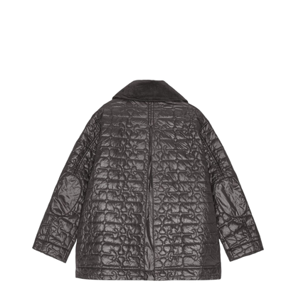 Dark Grey Quilted Jacket