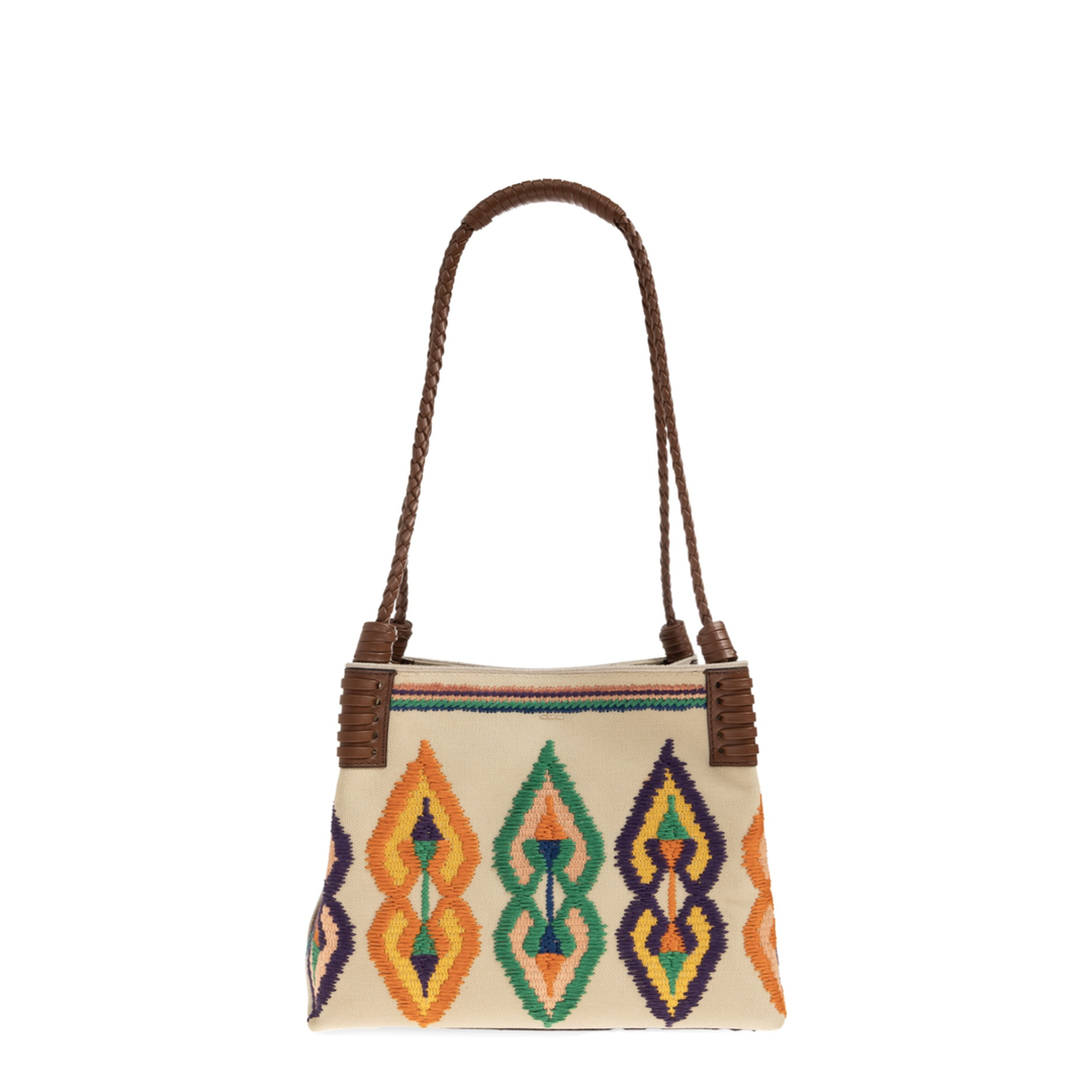 Small Canvas Libra Tote Bag with Embroidery