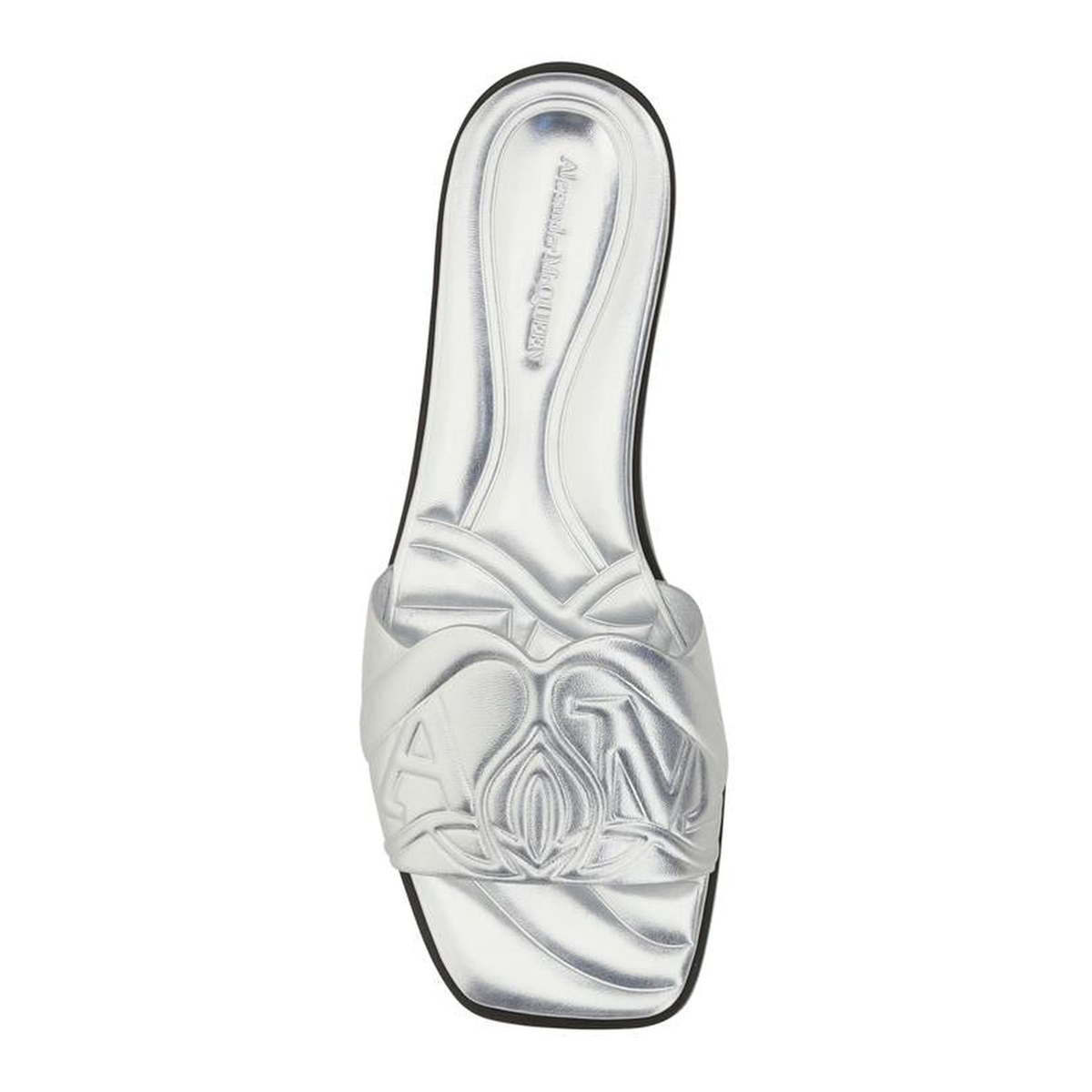 MAYFEYR - Alexander Mcqueen - Silver Leather Slippers - 780714WIF138100