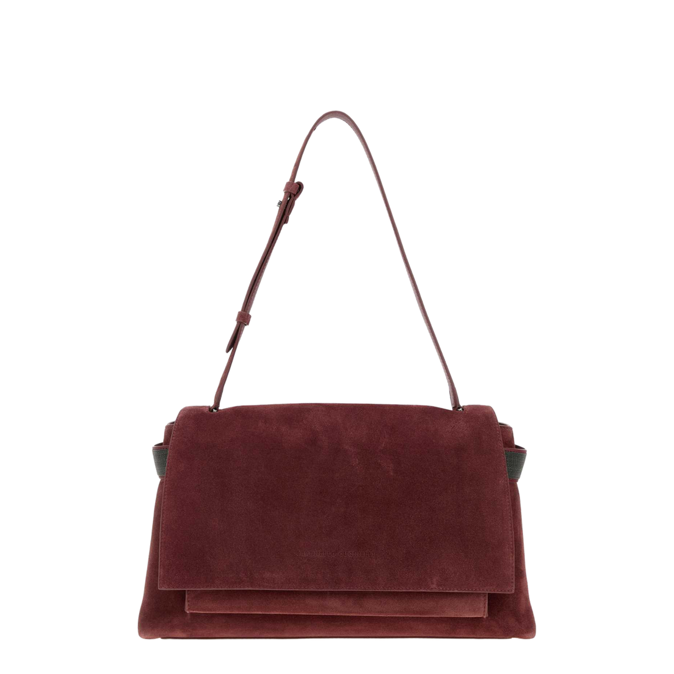 MAYFEYR - Brunello Cucinelli - Burgundy Suede Shopping Bag - MBDLB2816PC4187