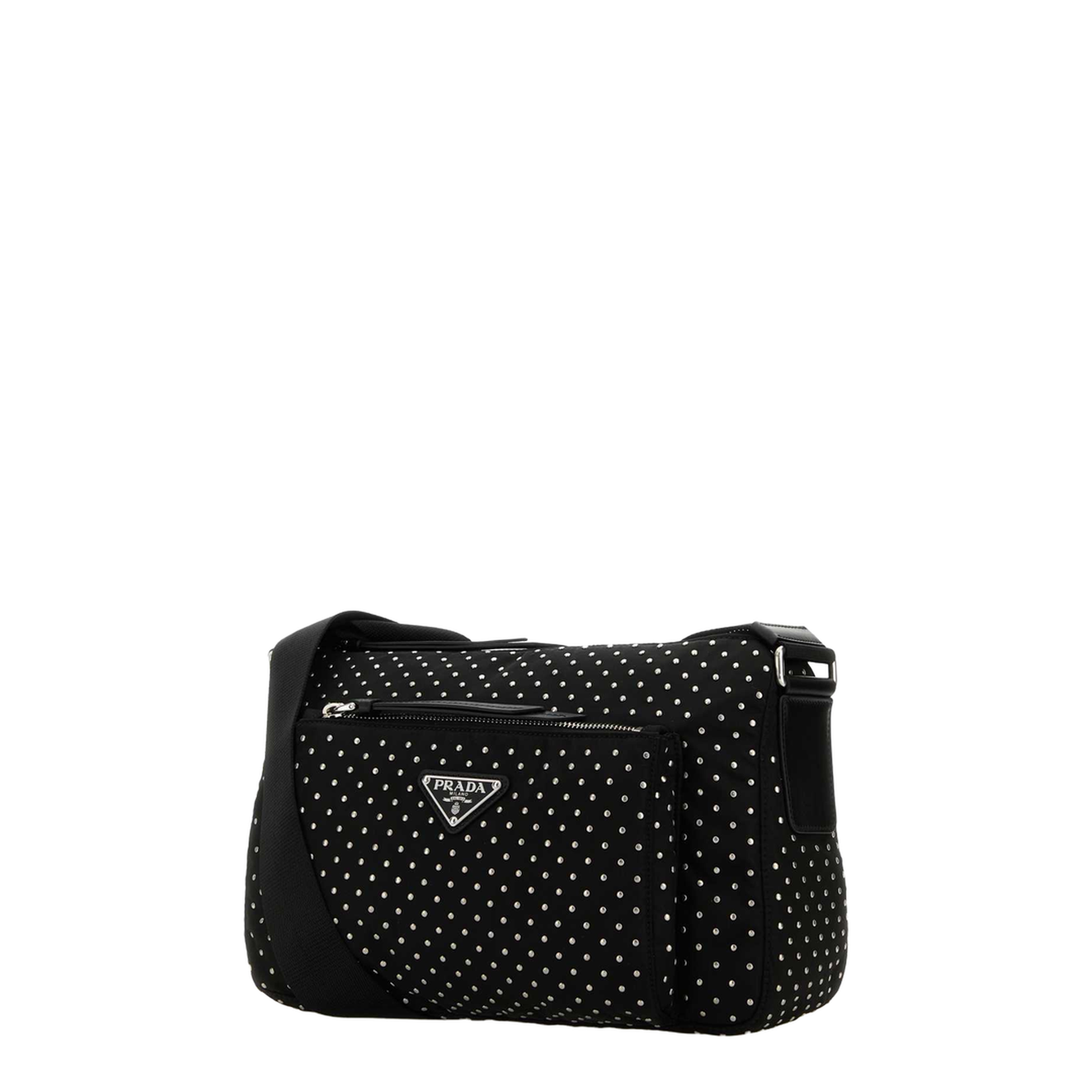 Black Re-Nylon Crossbody Bag