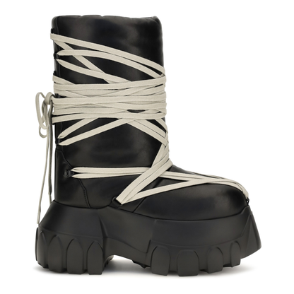 MAYFEYR - Rick Owens - Megalace Lunar Mega Tractor Knee-High Boots - RP02F5862LGYPW1