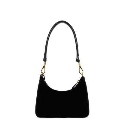 Adjustable Shoulder Bag with Logo Decoration and Zipper Closure