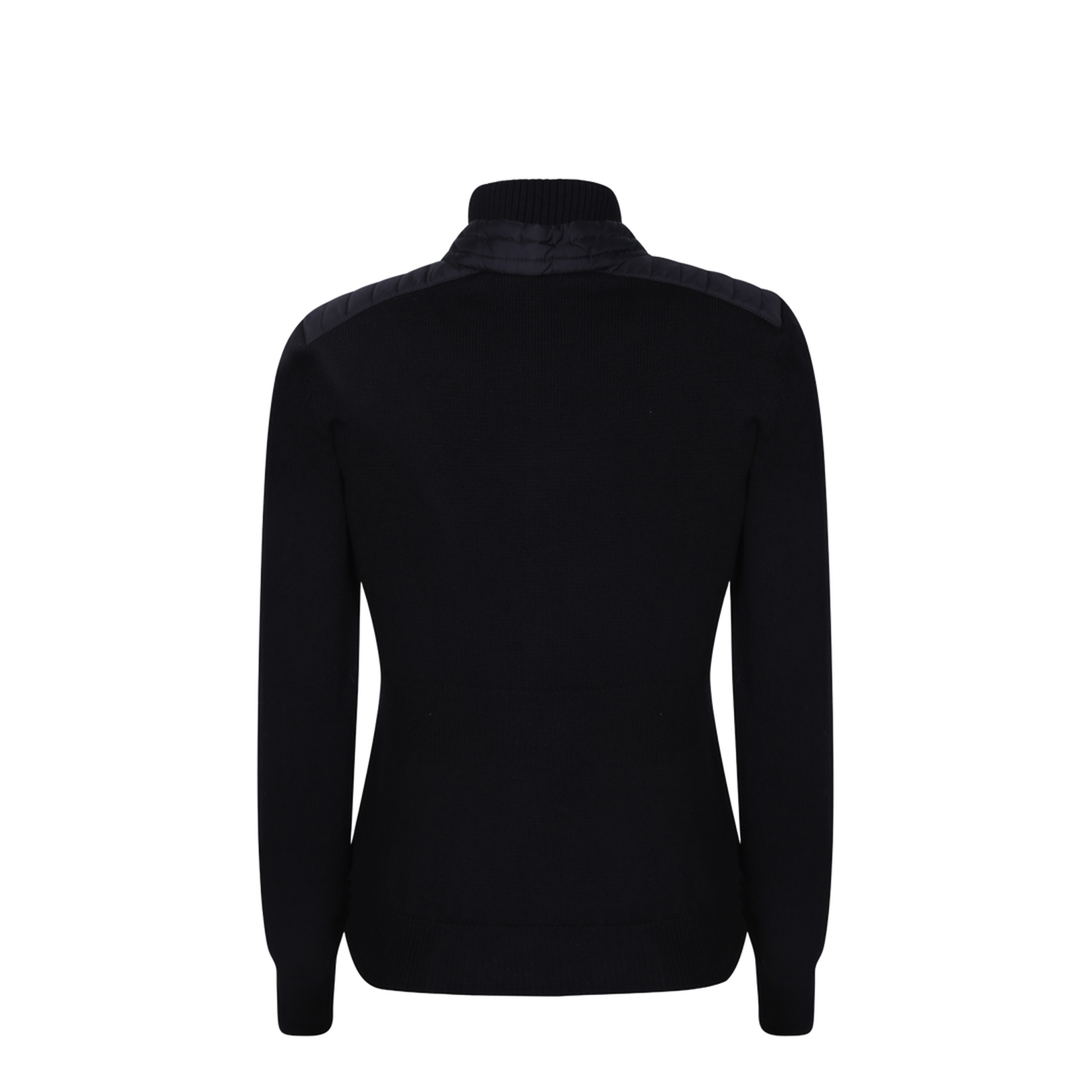 Cardigan with Quilted Front Panel