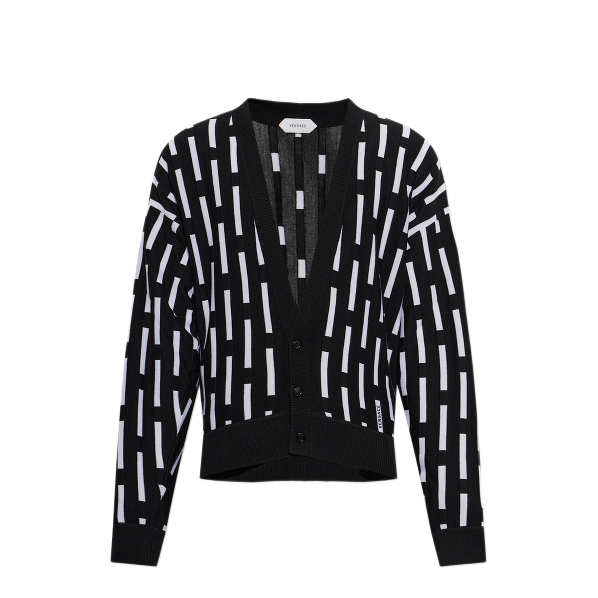 MAYFEYR - Versace - Wool Cardigan With Embroidered Logo - 10268631A190532B020