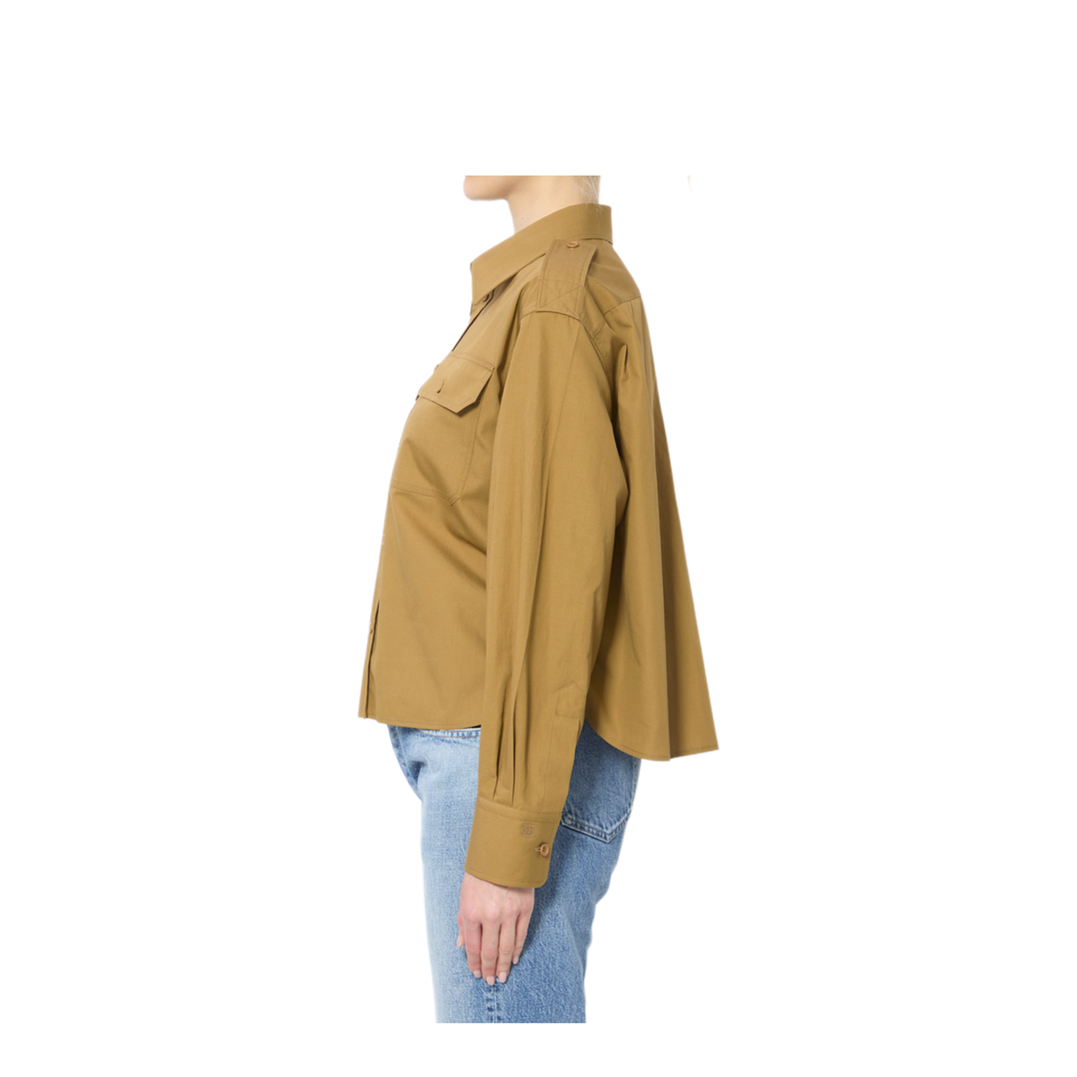 MAYFEYR - Celine - Cropped Shirt In Cotton And Linen - RC0BU331818CH