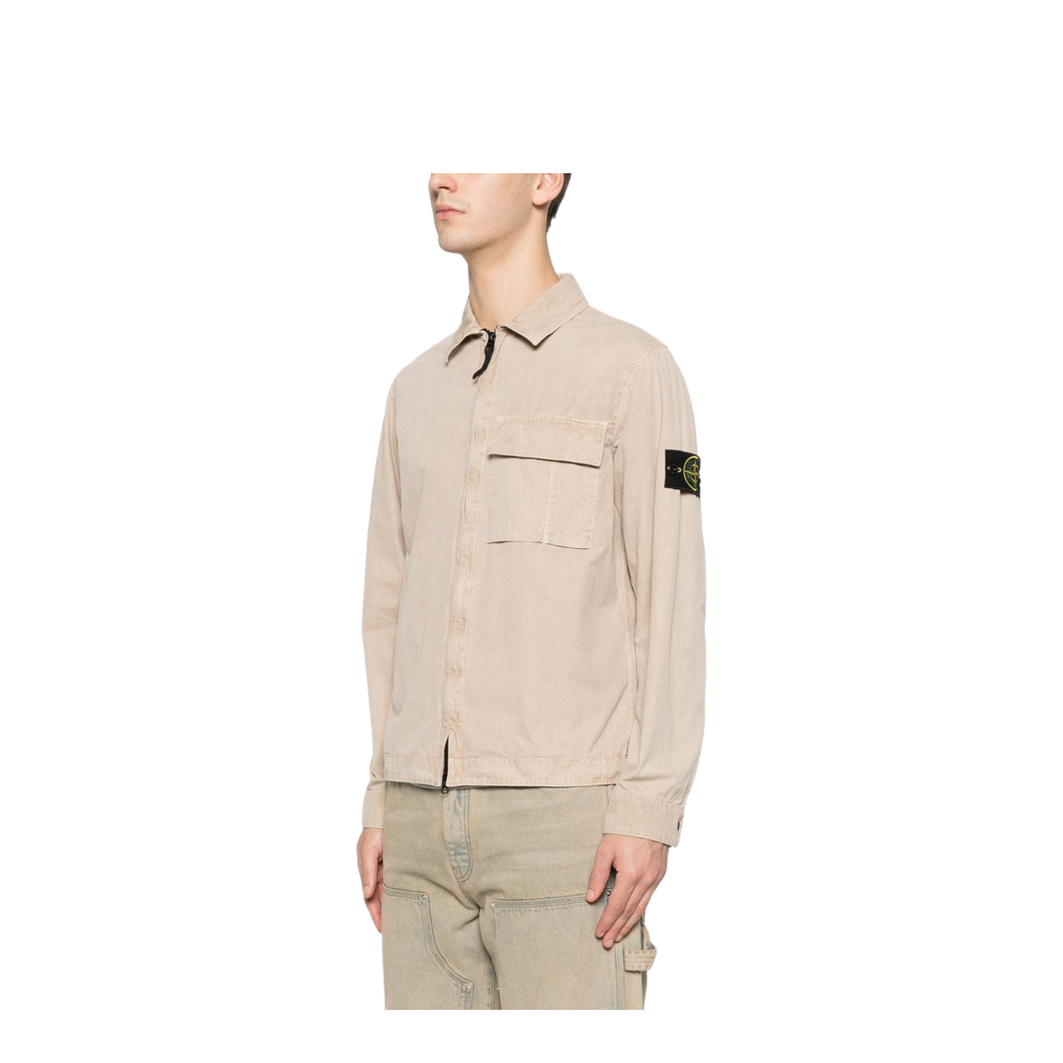 Brushed Organic Cotton Canvas Overshirt