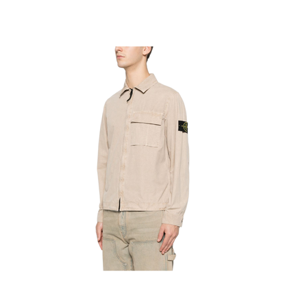 Brushed Organic Cotton Canvas Overshirt