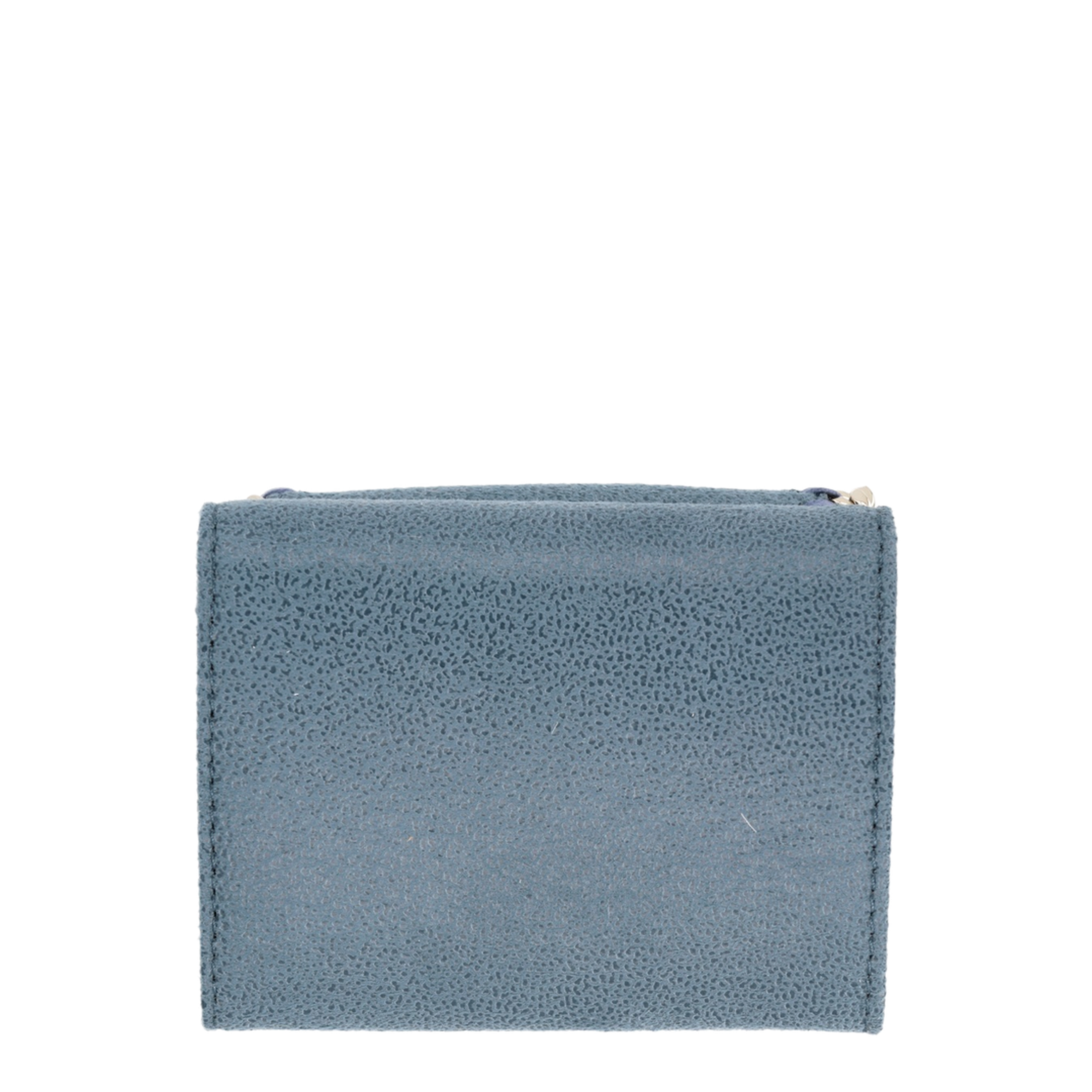 Light Blue Falabella Trifold Wallet With Chain