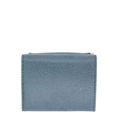 Light Blue Falabella Trifold Wallet With Chain