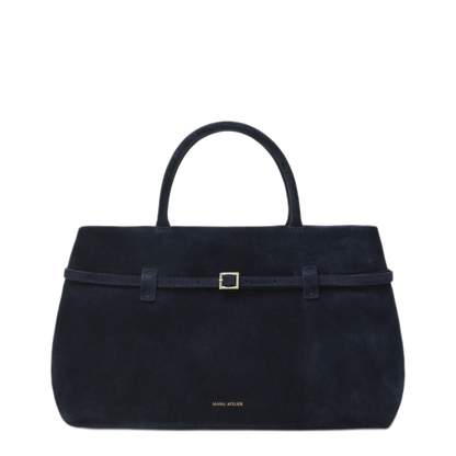 MAYFEYR - Manu Atelier - Le Cambon 35 Dark Blue Suede Bag - 2025245SUEDN