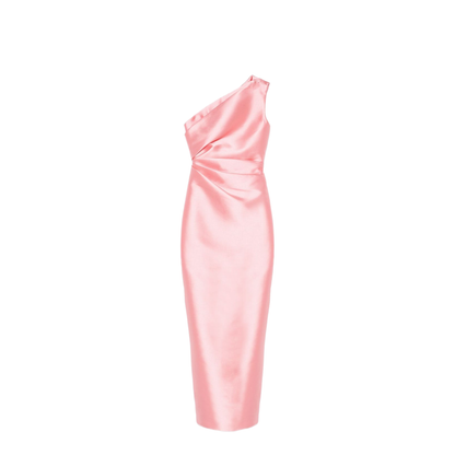 MAYFEYR - Solace London - Elegant Embroidered Color-Block Dress - OS37025PALEPINK