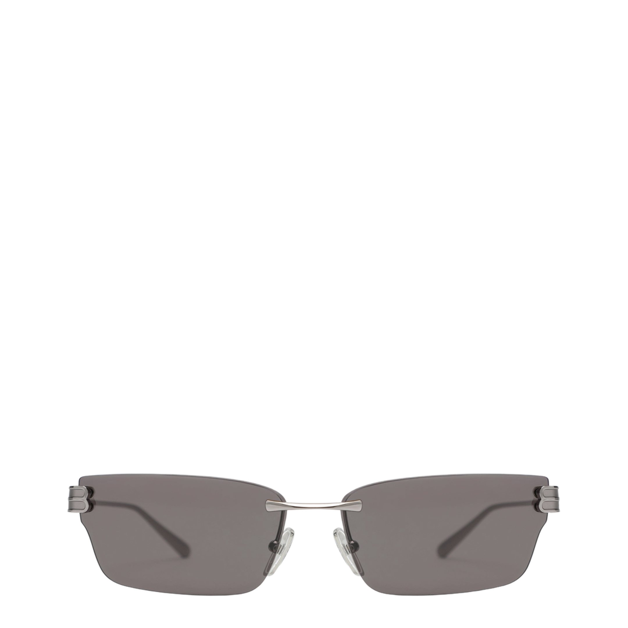 Gossip Rectangular Silver/Black Sunglasses