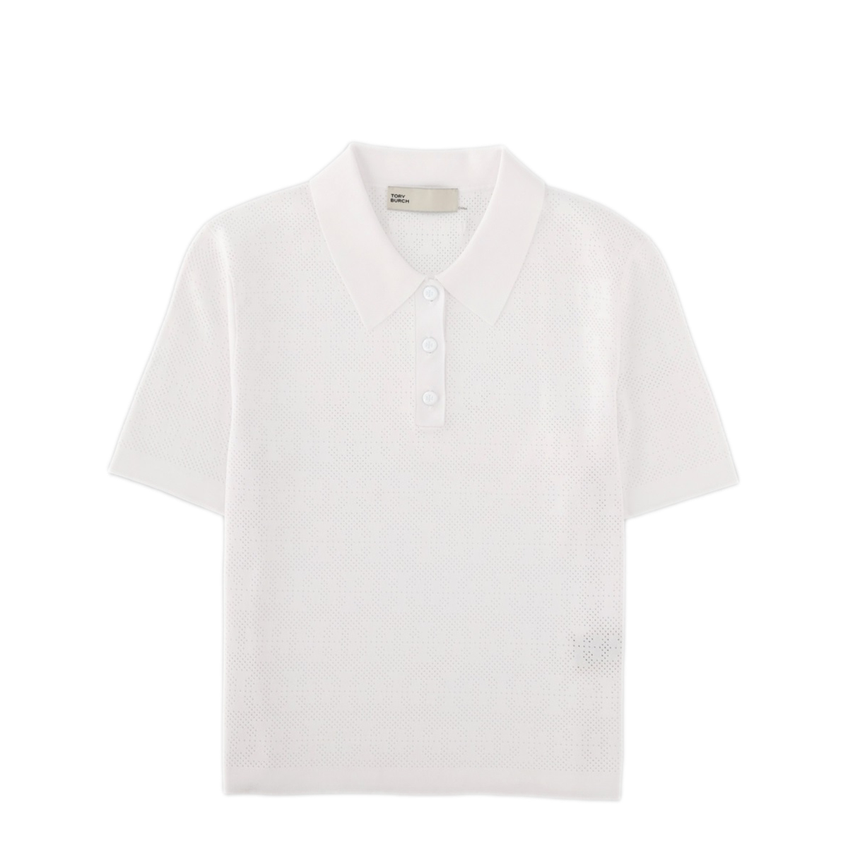 Pointelle Viscose Polo Shirt