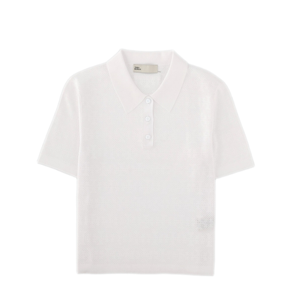 Pointelle Viscose Polo Shirt