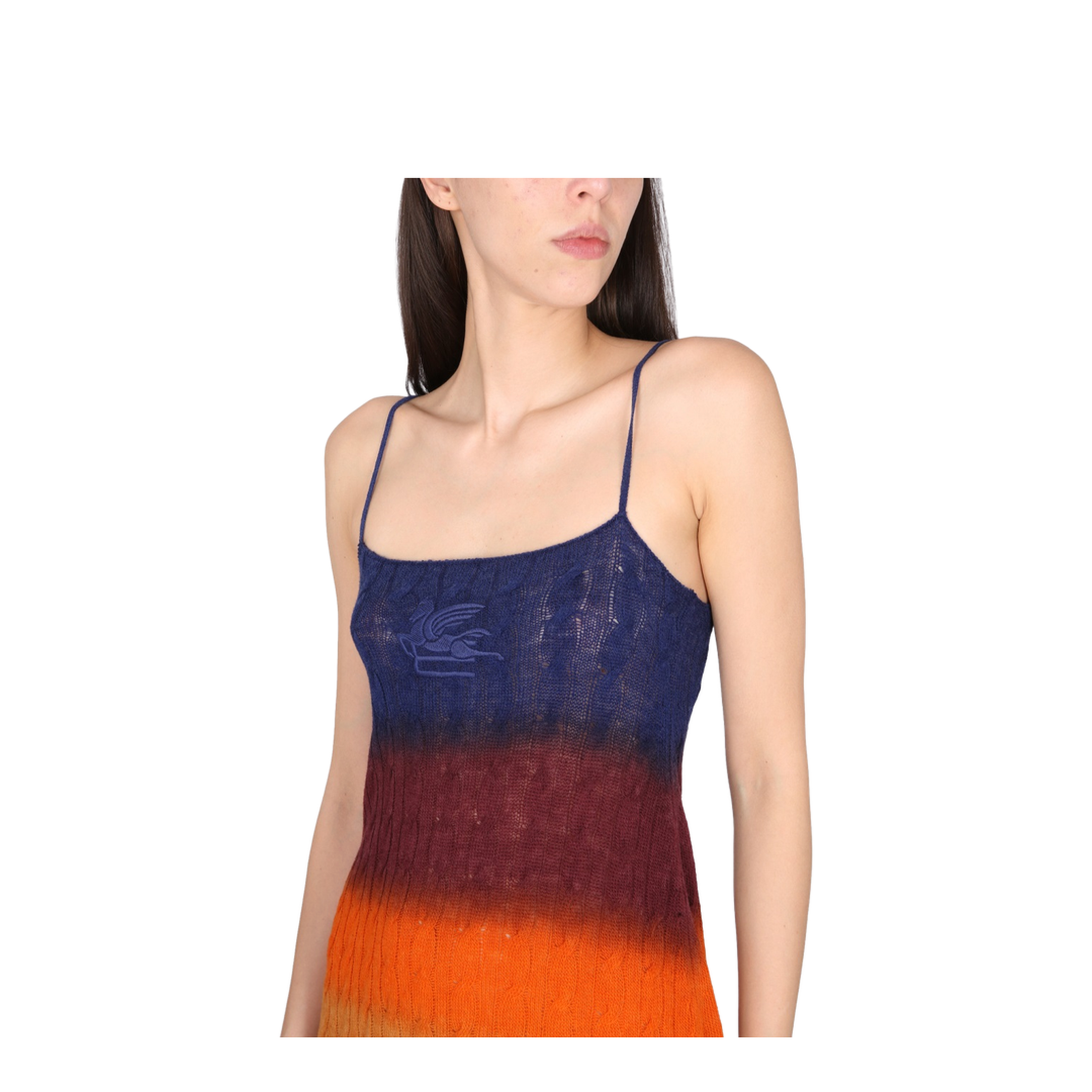 Shaded Braided Wool Mini Dress