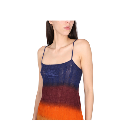 Shaded Braided Wool Mini Dress