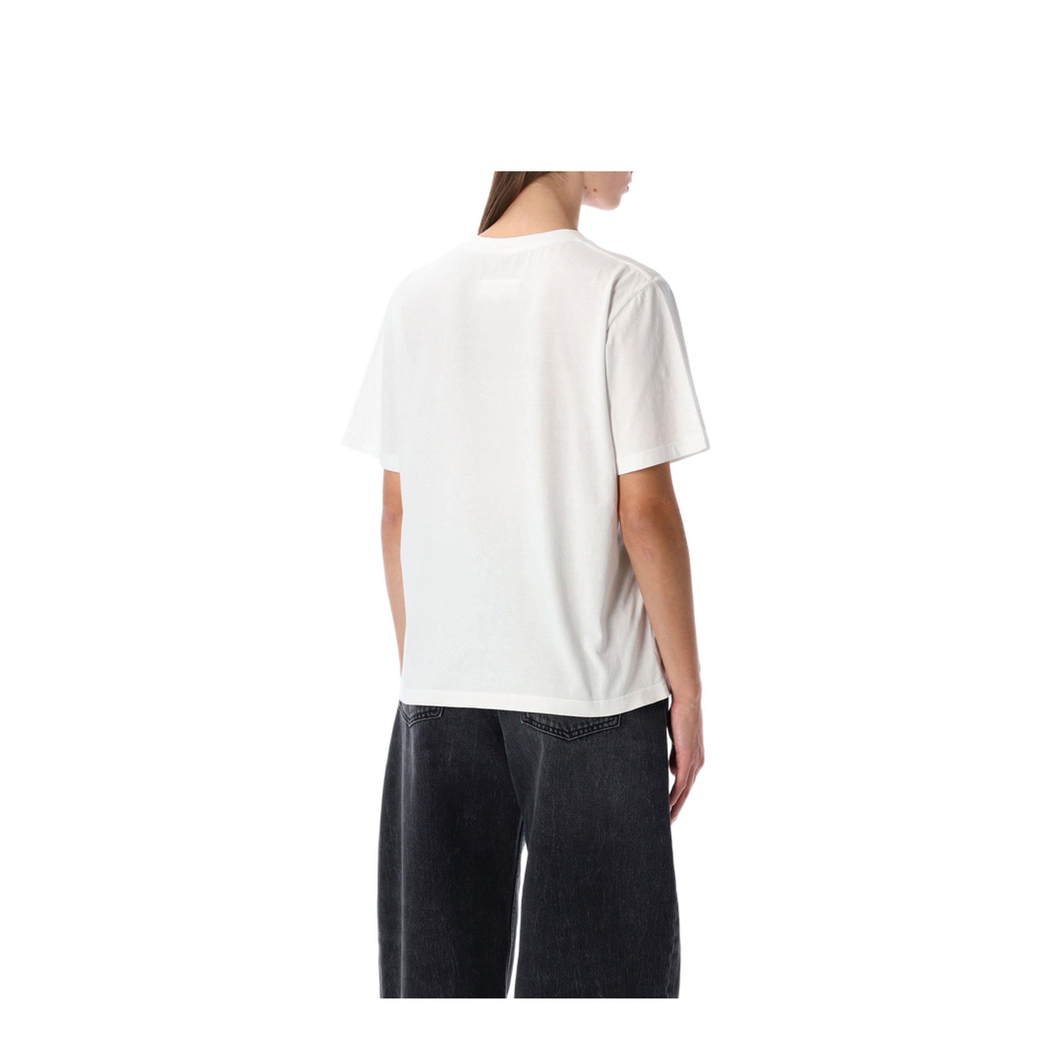White Cotton Crew Neck Short Sleeves
