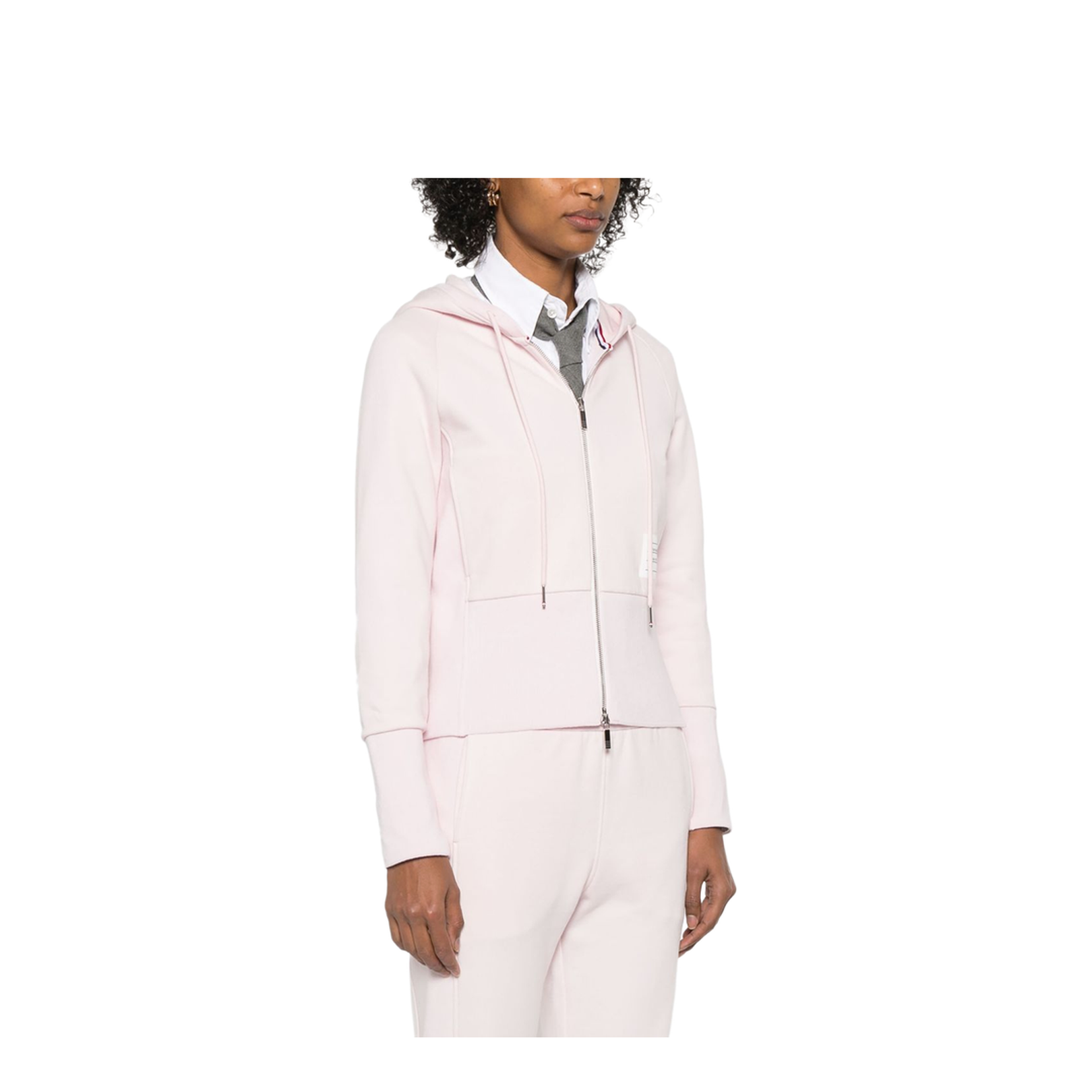 Solid Loopback 4-Bar Zip Up Hoodie