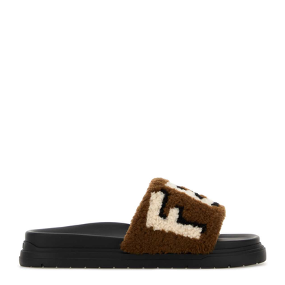 MAYFEYR - Fendi - Multicolor Shearling Slippers - 7X1824AYA7F1TPP