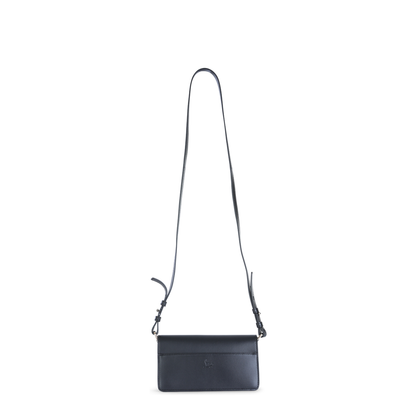 Bettina Mini Leather Crossbody Bag - Black