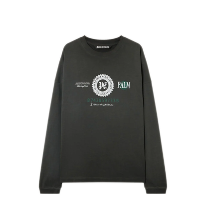 MAYFEYR - Palm Angels - Dollar Loose Tee L/S Vintage Black - PMAB05CF25JER0011305