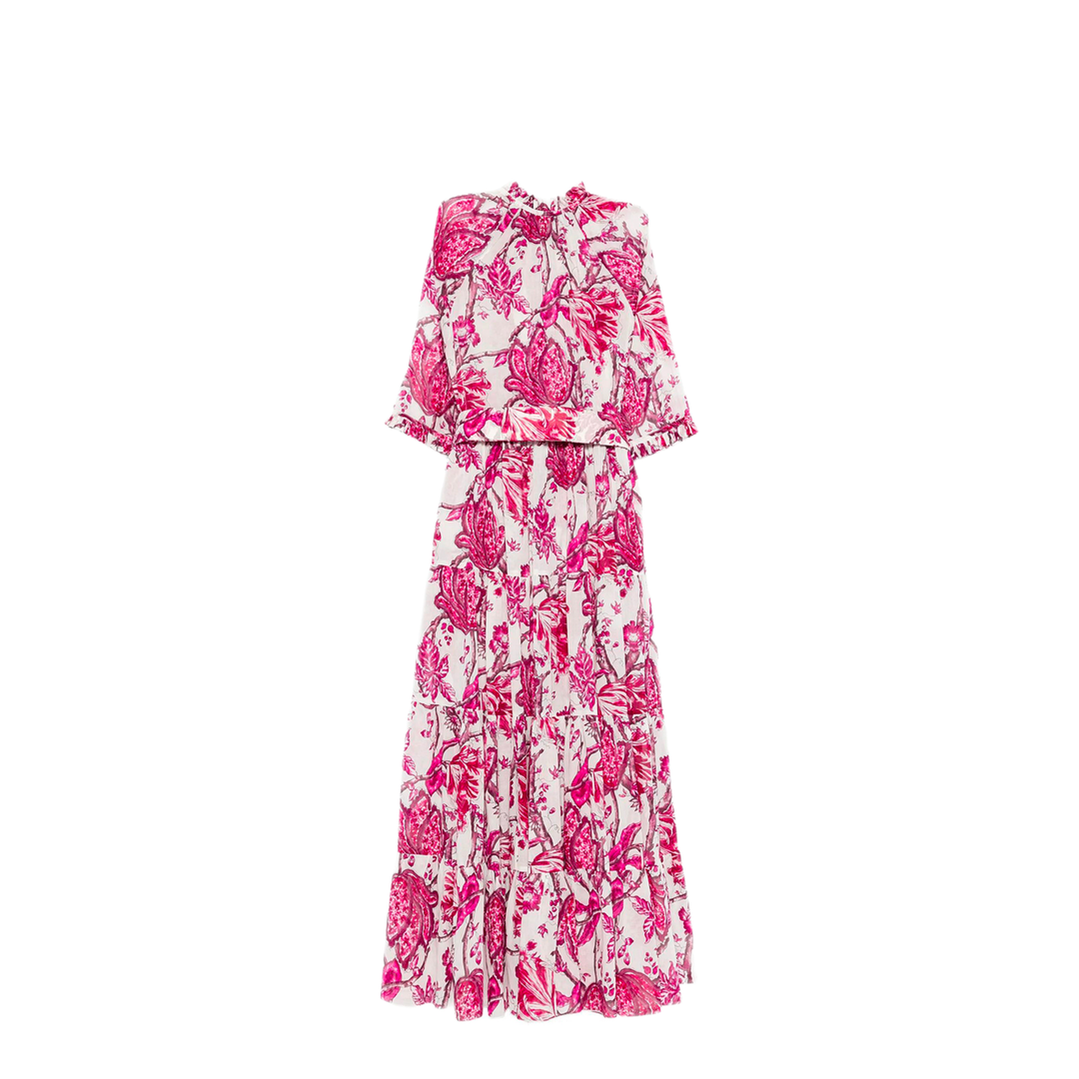 MAYFEYR - Samantha Sung - Eva Floral Print Tiered Dress - EVAMAXIDRESSWHITE