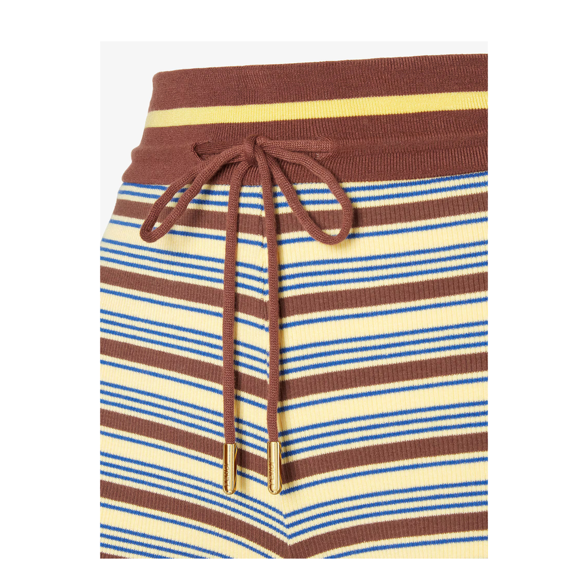 Multicolor Striped Cotton Knit Shorts